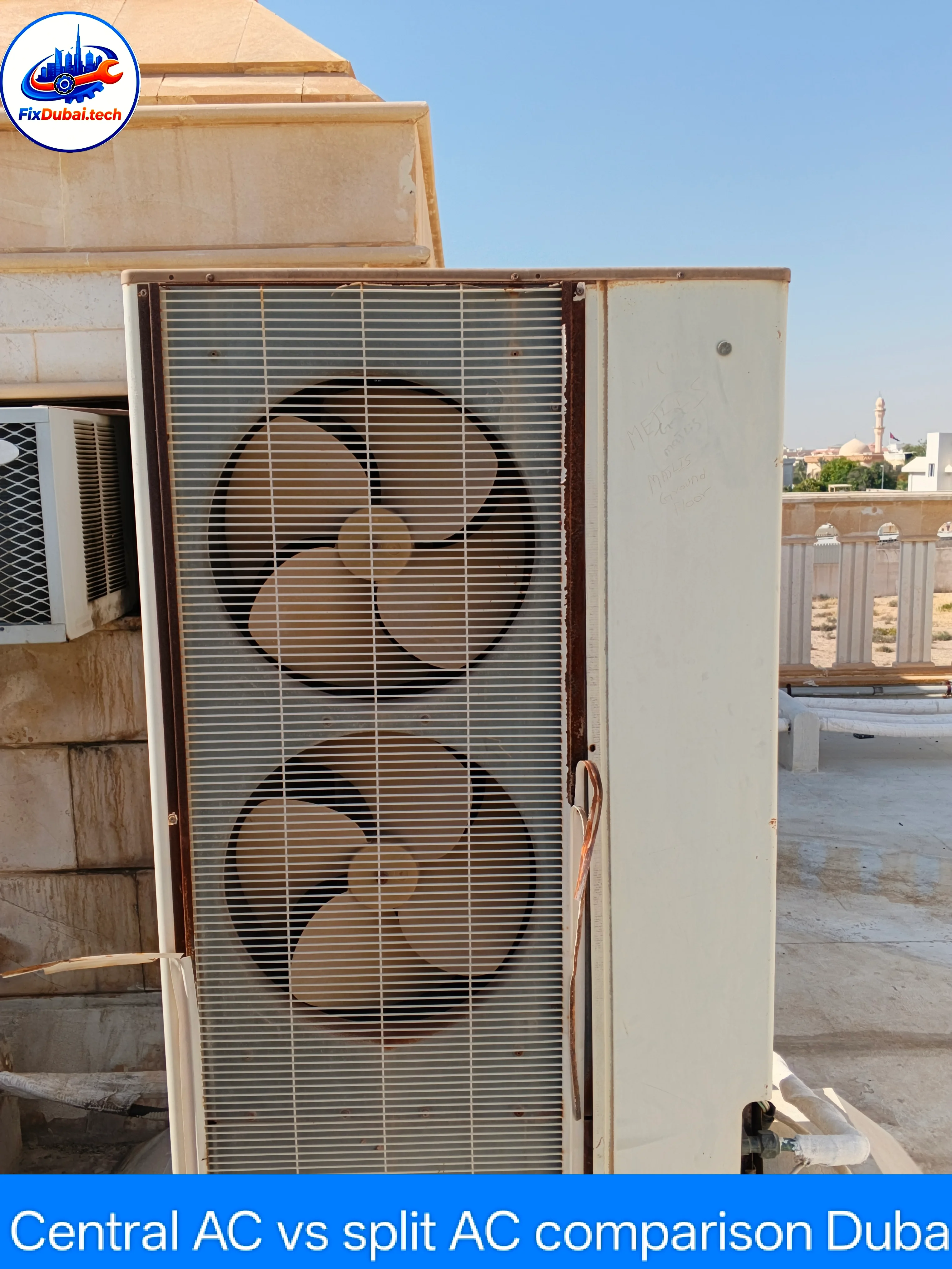 Central AC vs split AC comparison Dubai